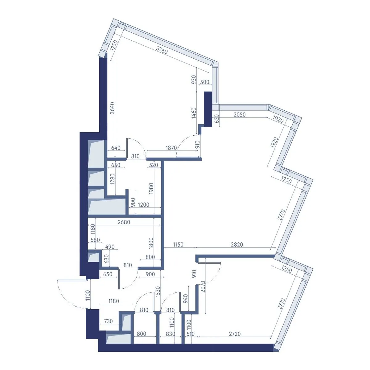 2-комнатная квартира 62,2 м² в ЖК «hideOUT» — планировки 2